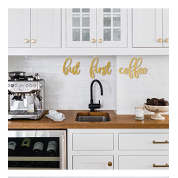 But First Coffee Gold Wall Words Sign Decor - Picture 6 of 9